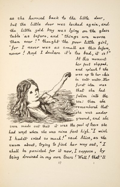 Alice Falls into the Pool of Tears by Charles Lutwidge Dodgson